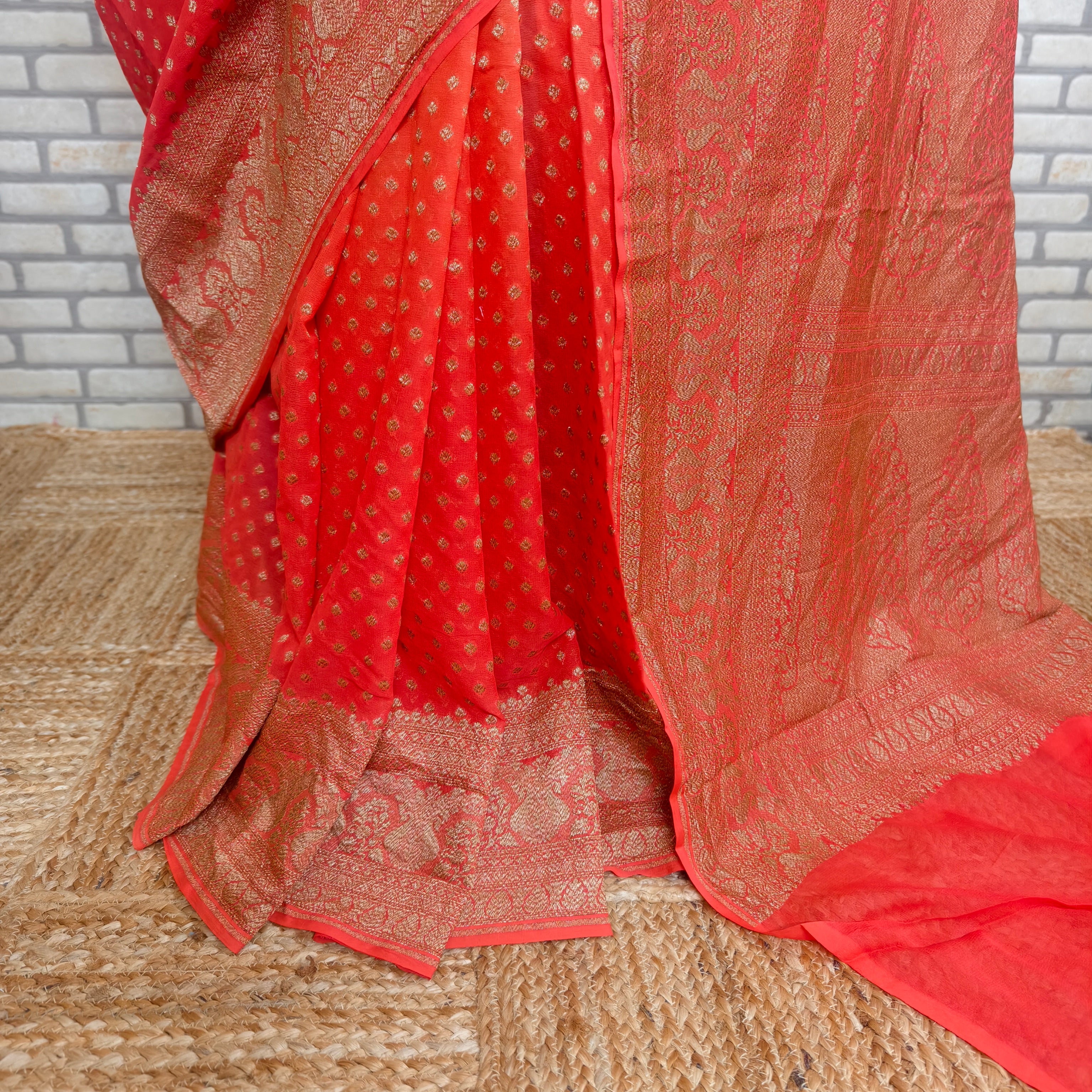 Shaded Faint and Dark Khaddi Georgette Saree