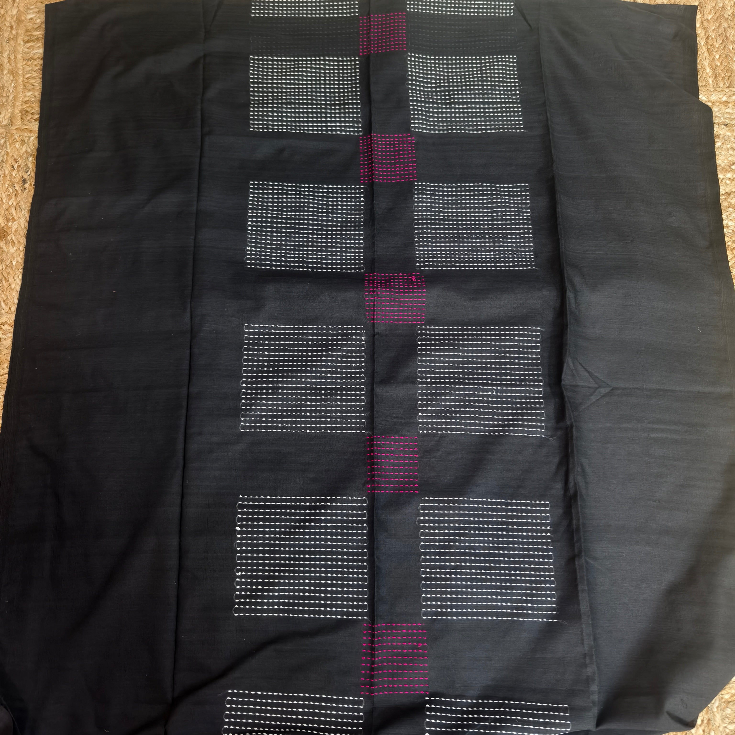 Black Cotton Kurta Dupatta Set