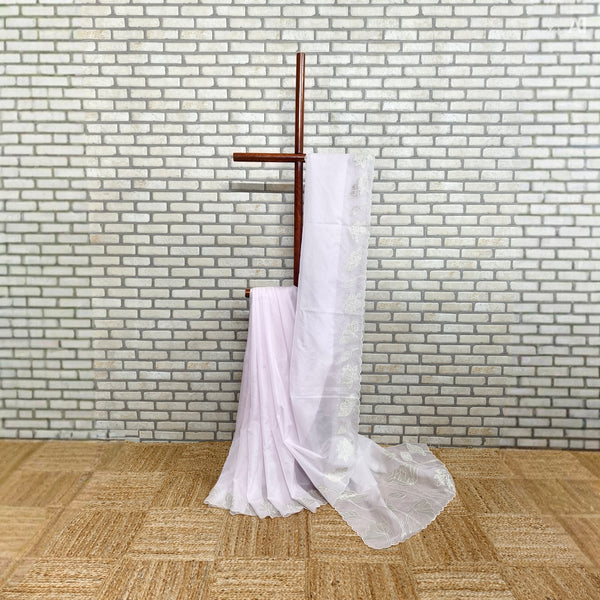 Baby Pink Organza Saree