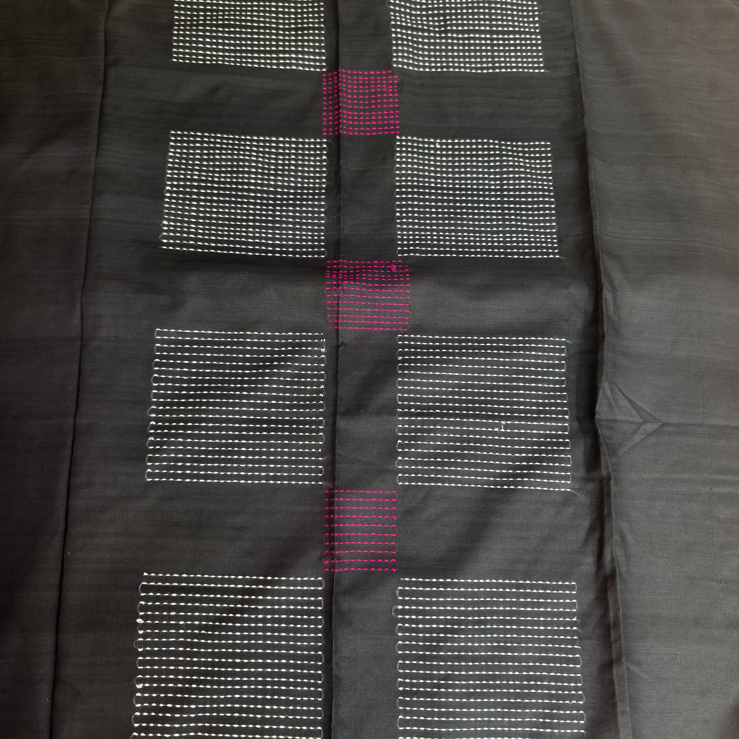 Black Cotton Kurta Dupatta Set