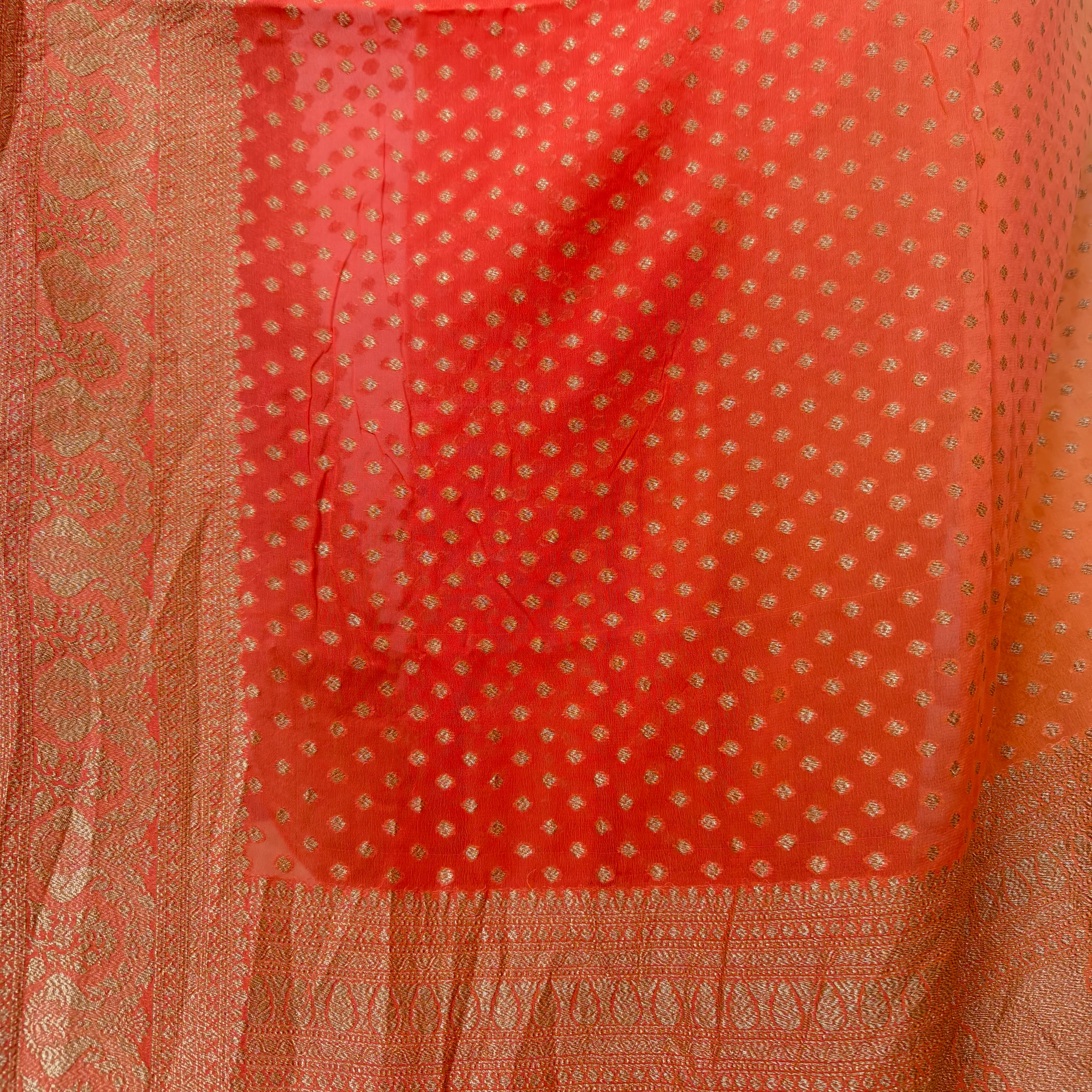 Shaded Faint and Dark Khaddi Georgette Saree