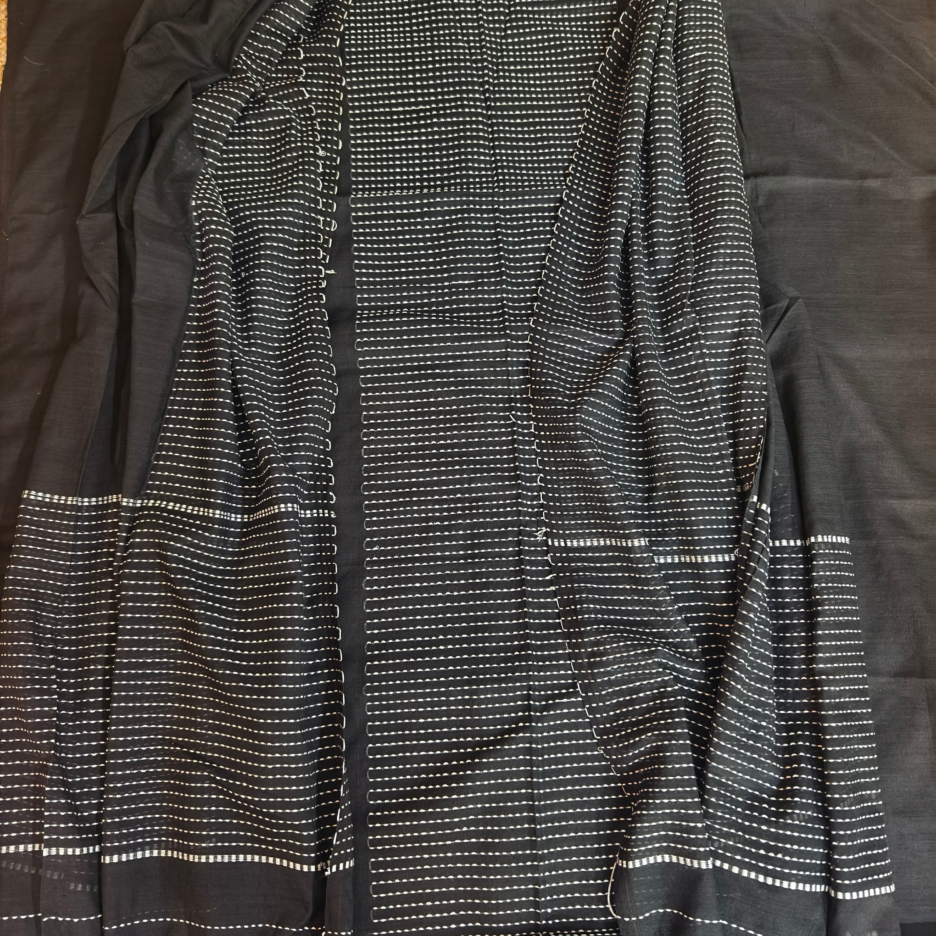 Black and White Kurta Dupatta Set
