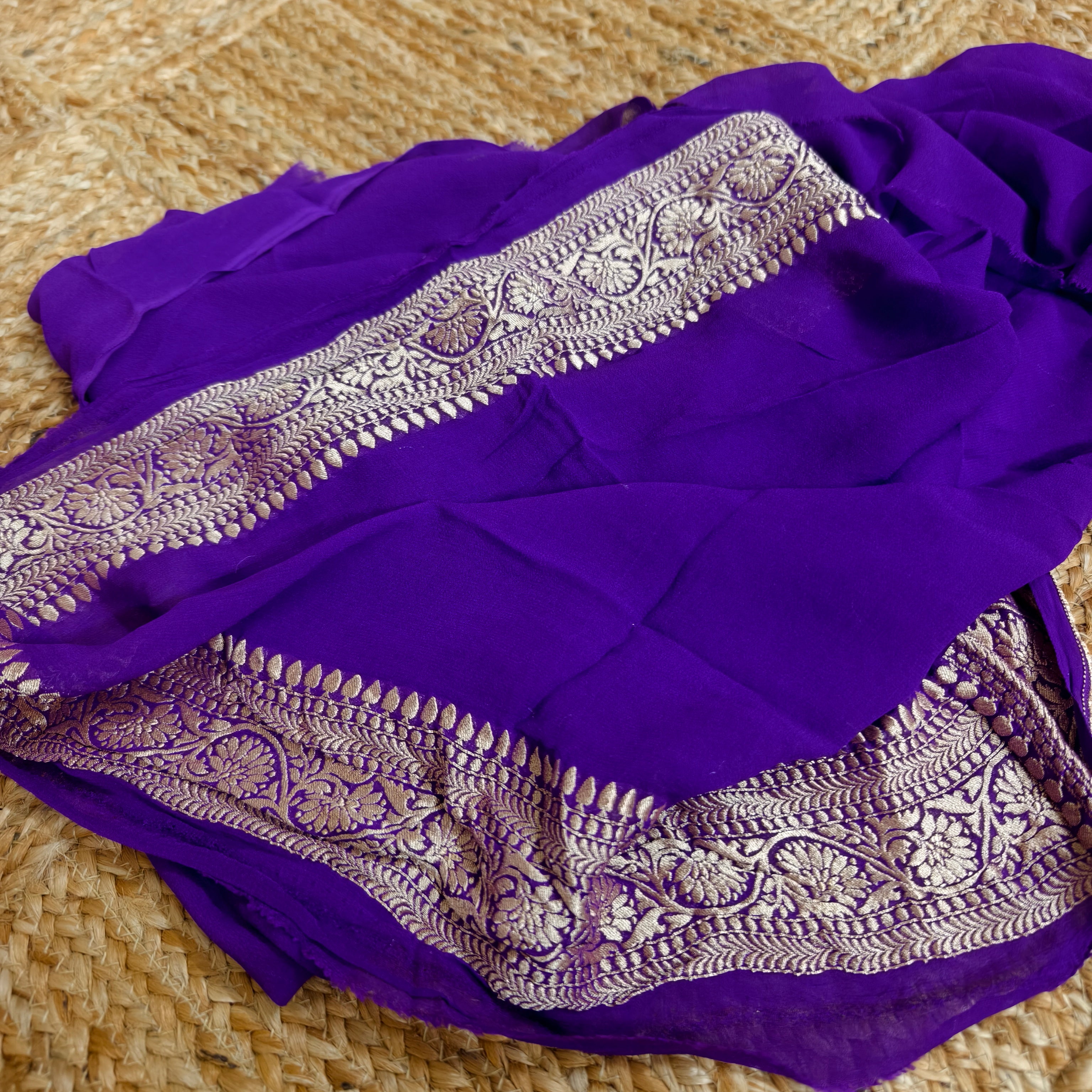 Baby Pink Khaddi Georgette Saree